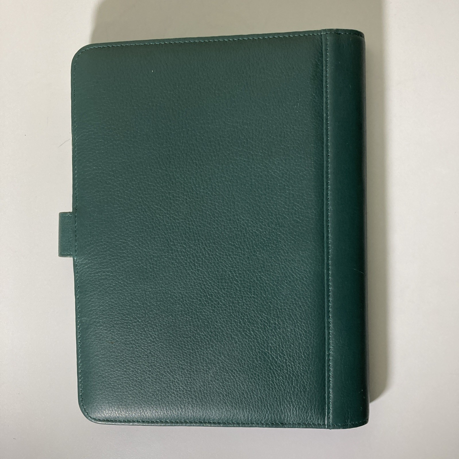 Franklin Covey Green Planner Binder Organizer Faux Leather Strap Closure