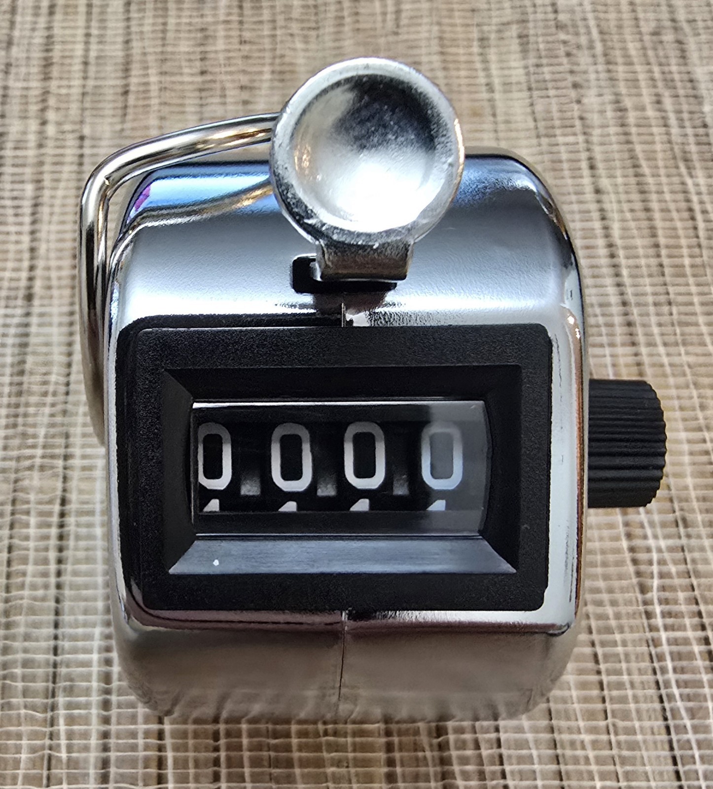 NEW! Sparco Handheld Tally Counter – 4 Digit – Finger Ring – -Nickel Plated