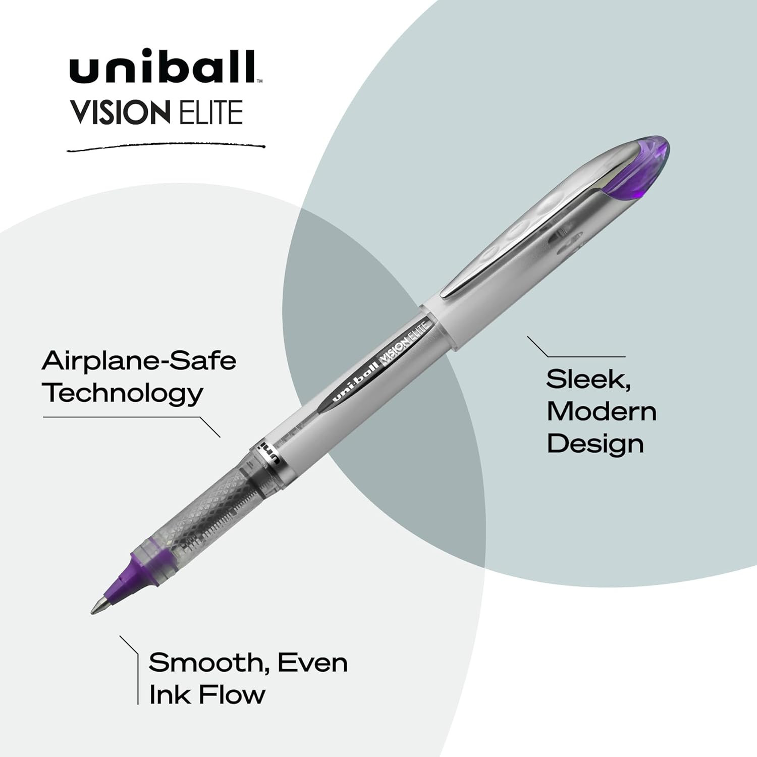 Uni-Ball® Vision™ Elite™ Liquid Ink Rollerball Pens, Bold Point, 0.8 Mm, Black B