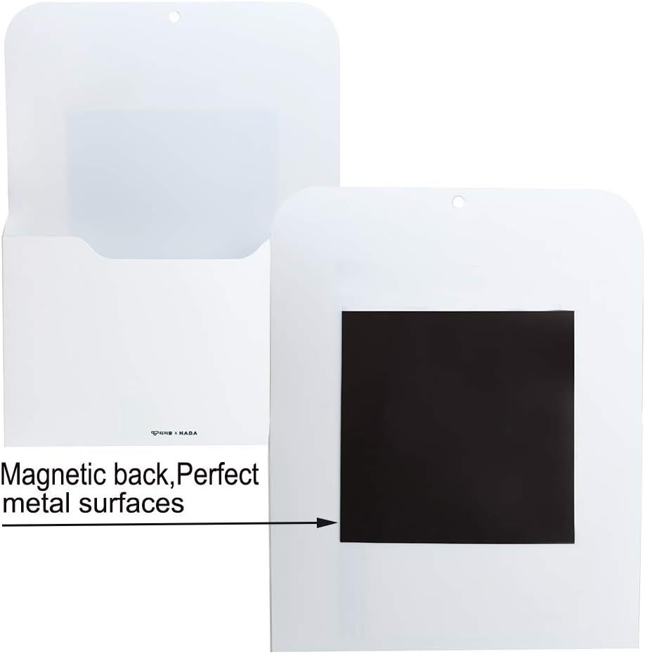 Marbrasse Magnetic File Holder – Magnetic Paper Holder, Pocket Or