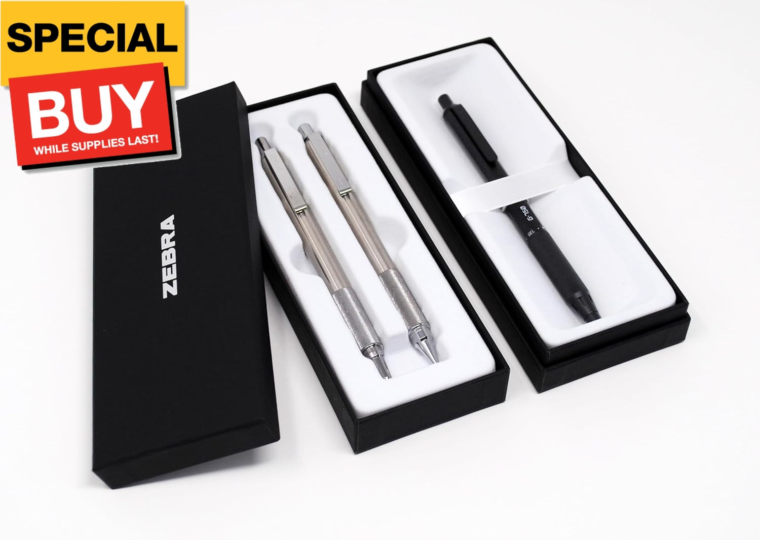 G-750 Retractable Gel Pen Retractable Premium Metal Barrel Medium/Fine Point3Pac