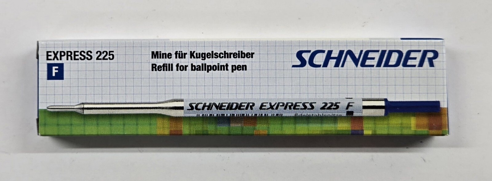 10 Schneider Express 225 F Large-Capacity Refill for Ballpoint Pen Blue 7003