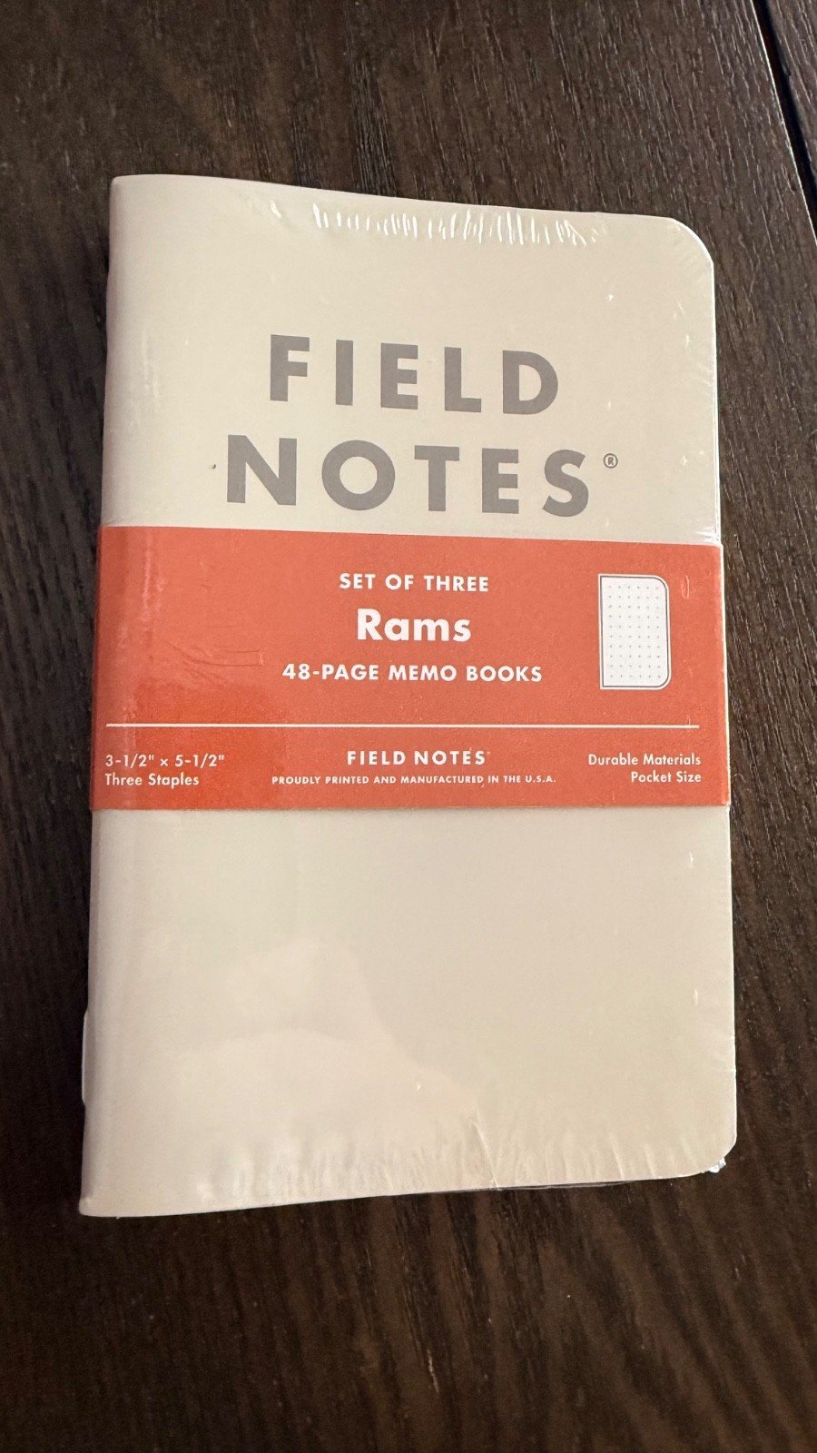 Field Notes FN-RAMS “Rams” 3-pack *SEALED* NEW