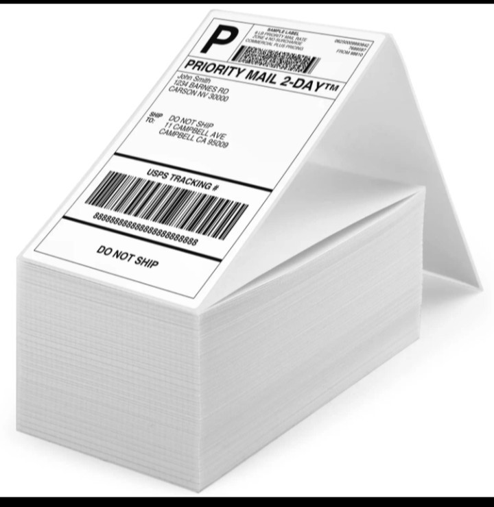 100Pc 4×6 Fanfold Direct Thermal Shipping Labels for Zebra & Rollo Printers