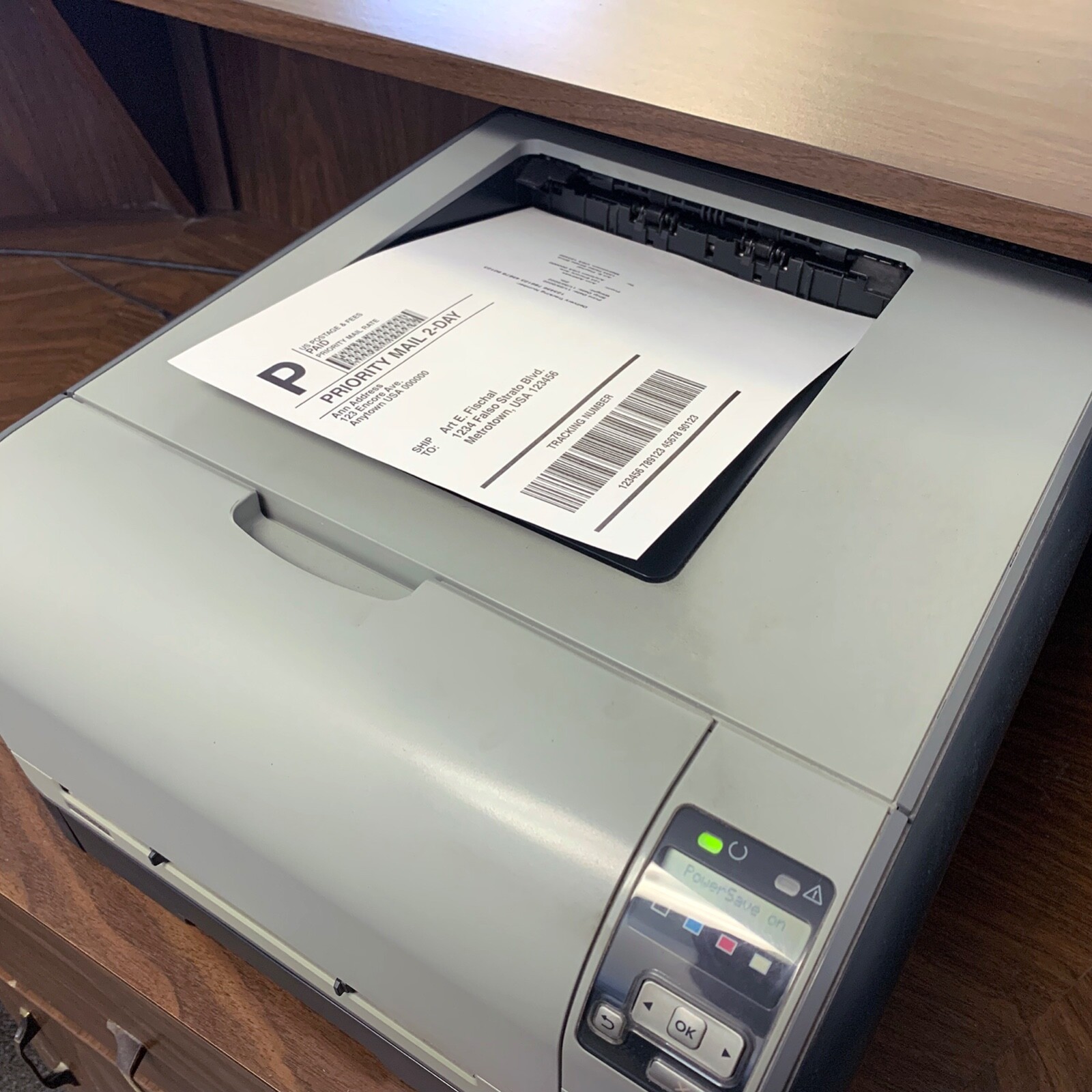 100 Laser /Ink Jet Labels Click-N-Ship with Peel Off Receipt -Perfect for USPS!