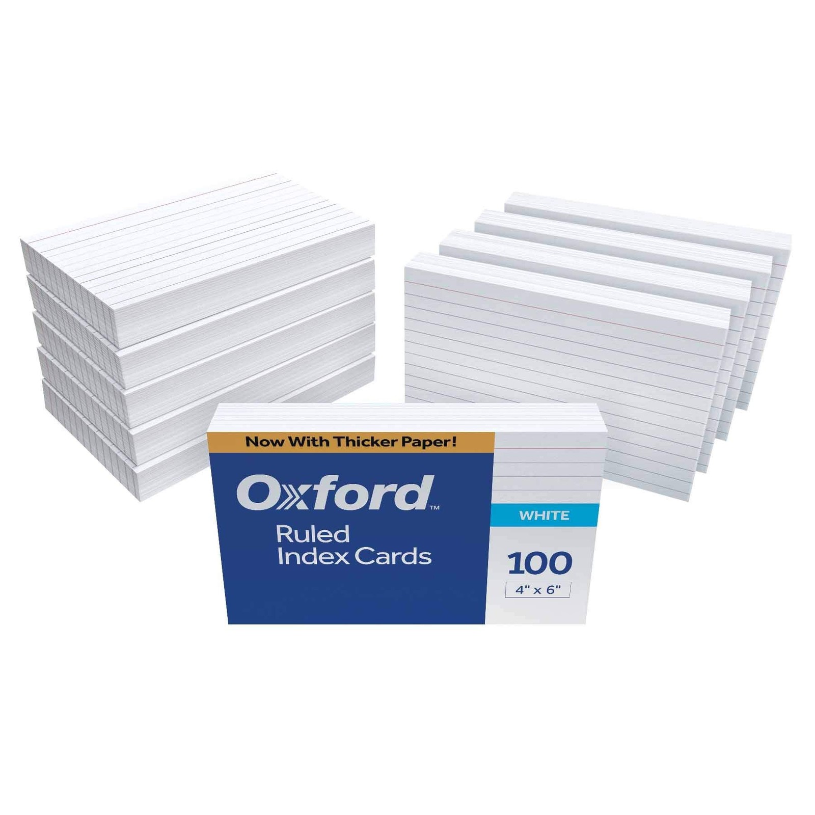Oxford 41 (1000 PK) Ruled Index Cards, 4″ x 6″, 4 x 6, 1000 Count, White