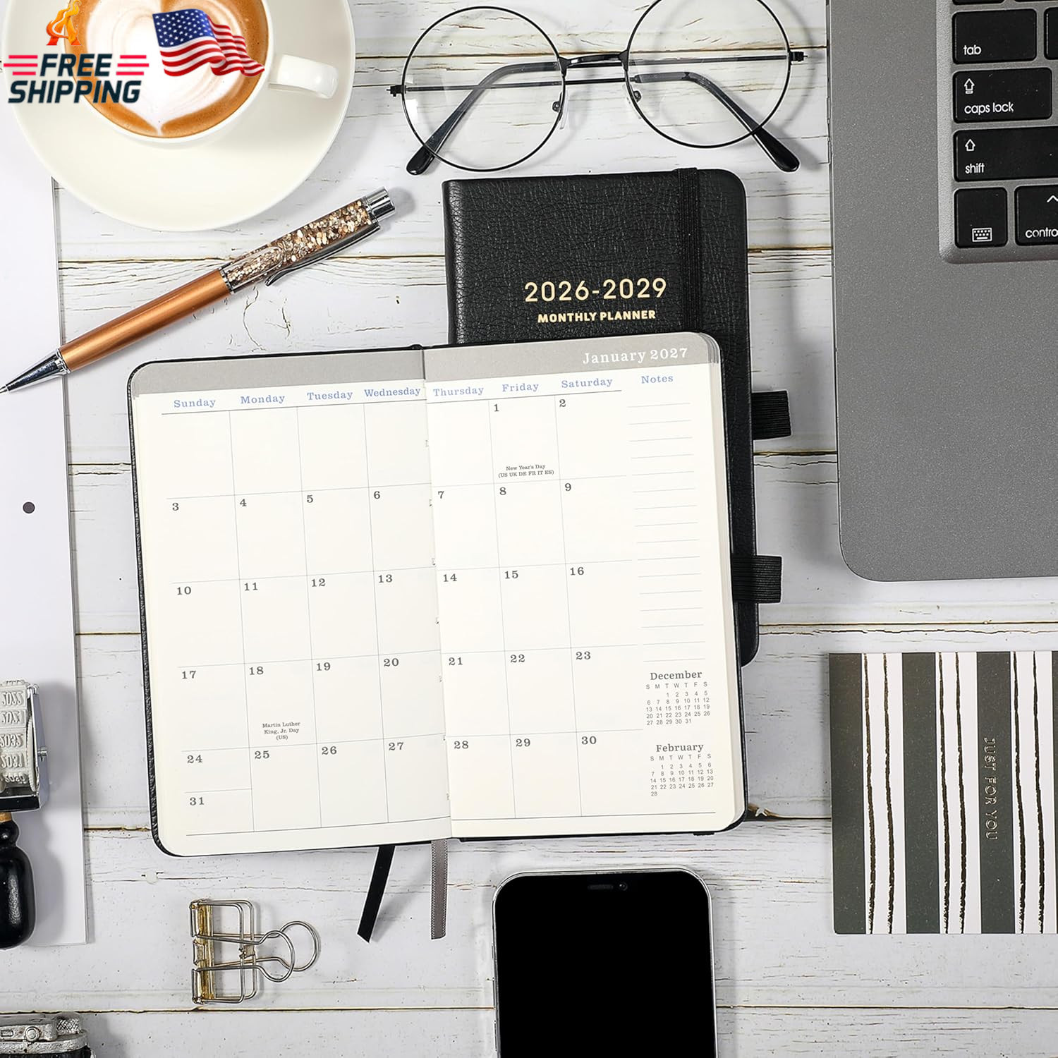 2026-2029 Pocket Planner – 3 Year Monthly Planner 2026-2029, Jul.2026 – Jun.2029