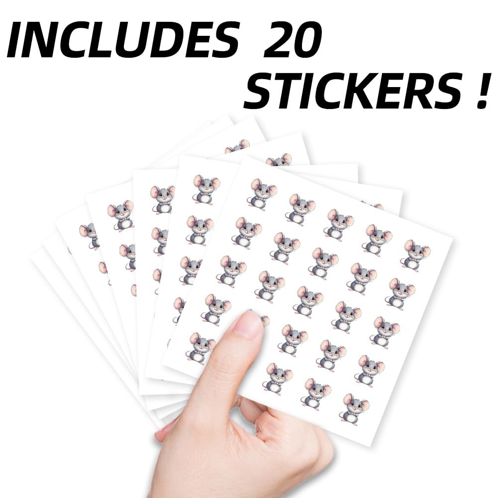 500Pcs Self-Adhesive Planner Stickers, Cute Mouse Stickers Mouse Paper Decals…