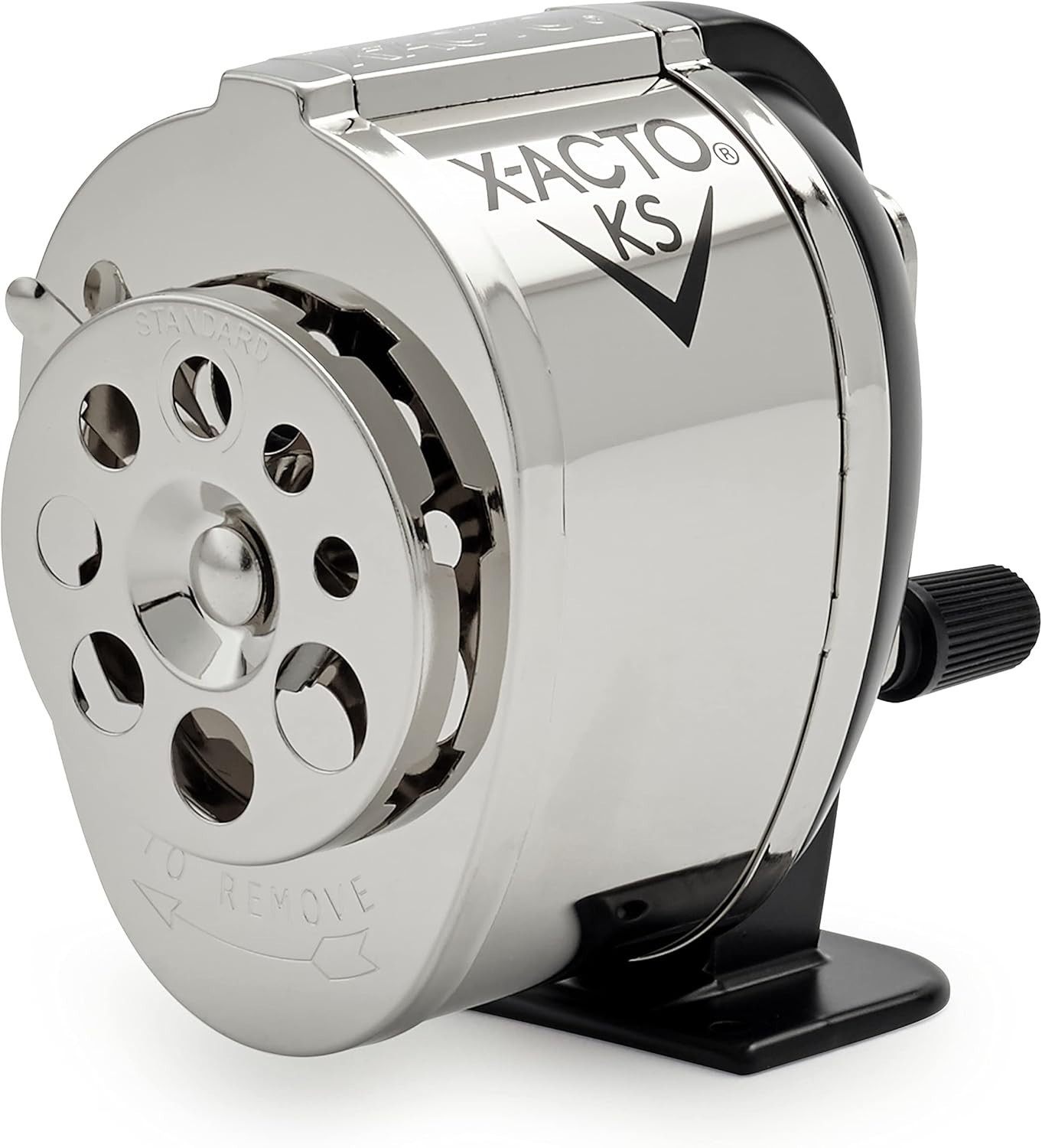 KS Manual Pencil Sharpener – Commercial Grade, Precision Dual Cutters, Wall-M…
