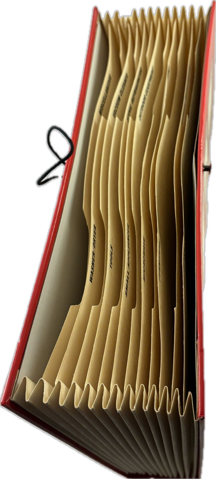 1980s Anthes Universal Expanding File Folder Product Manual Organizer Holder