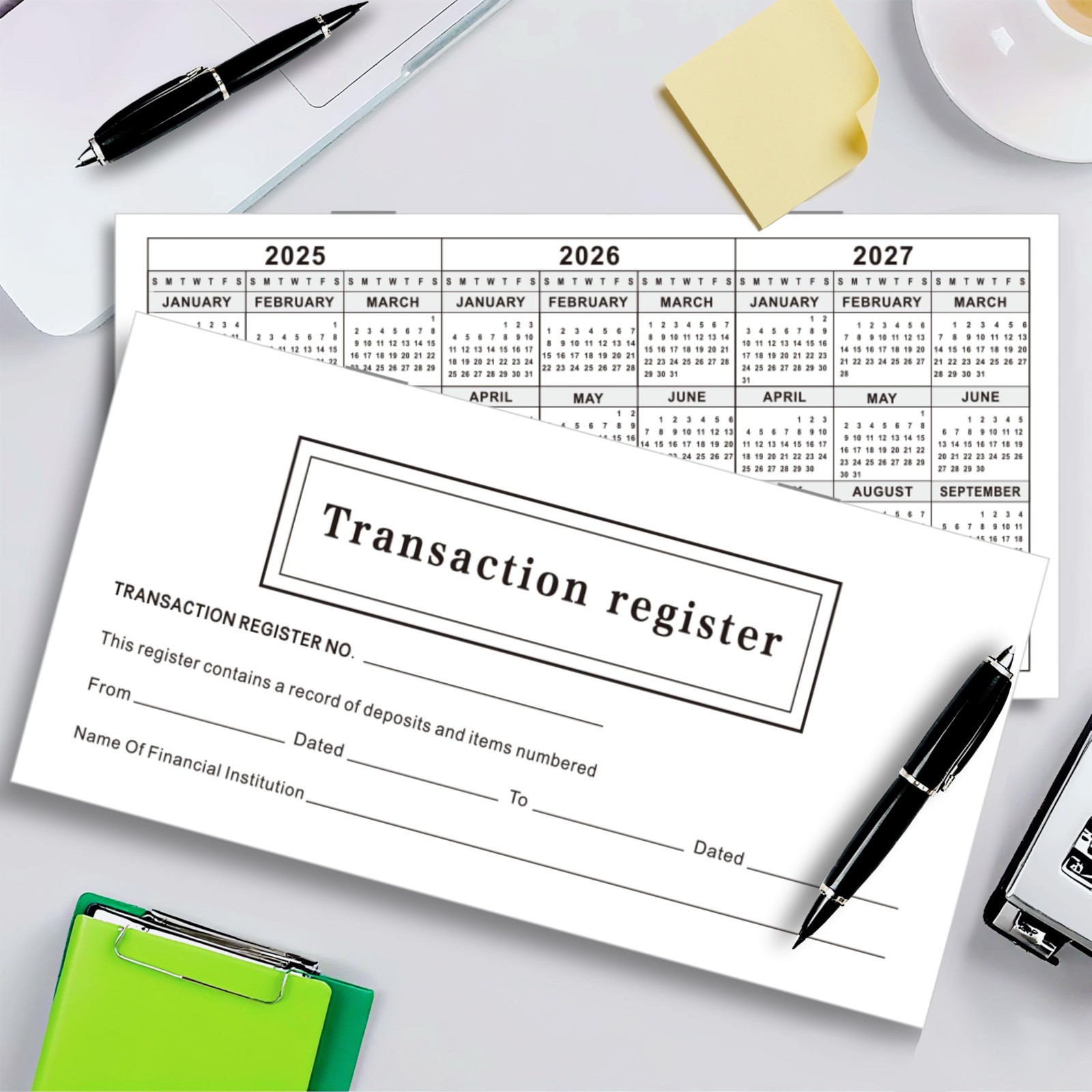 12 Pack 6×3 Check Registers Personal Blank Ledger Transaction Records Banking