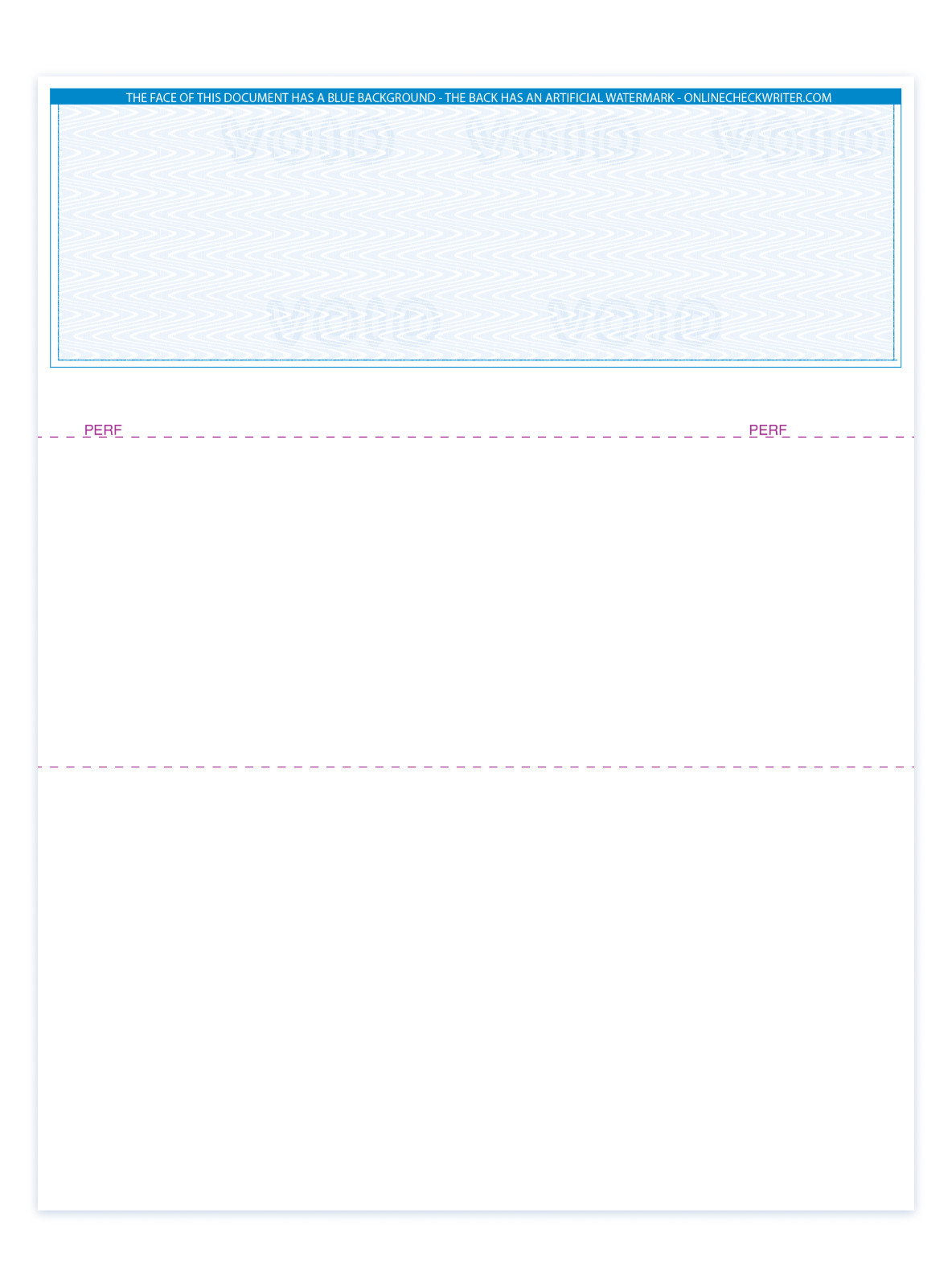 10 Blank Check Stock Paper – Check on Top – Check 21 Compliant HQ