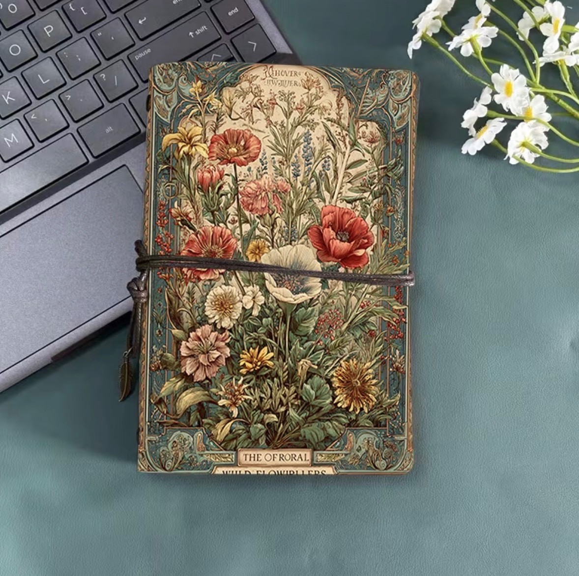A6 Journal New Year Gift for Company Founders on Business Anniversary with Wildf