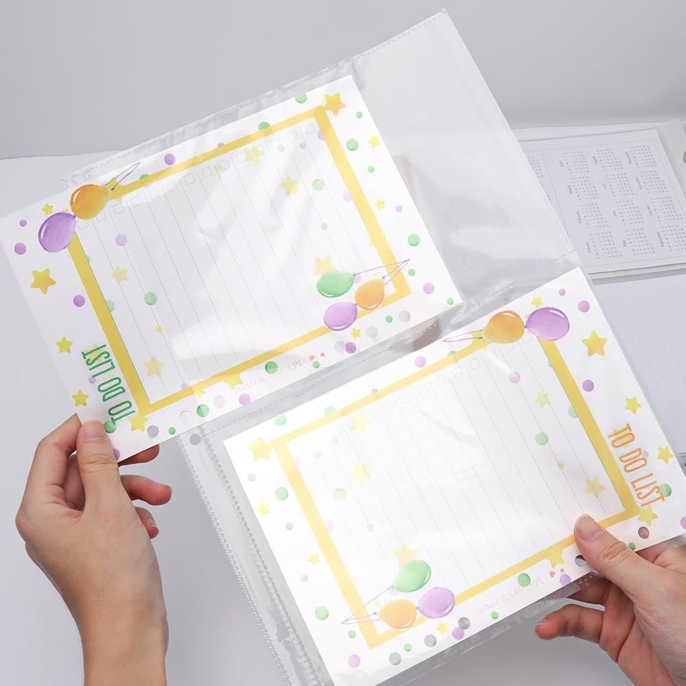 40 Sheets Sheet Protector Clear Page Protectors A4 Paper Protector Sheets for…