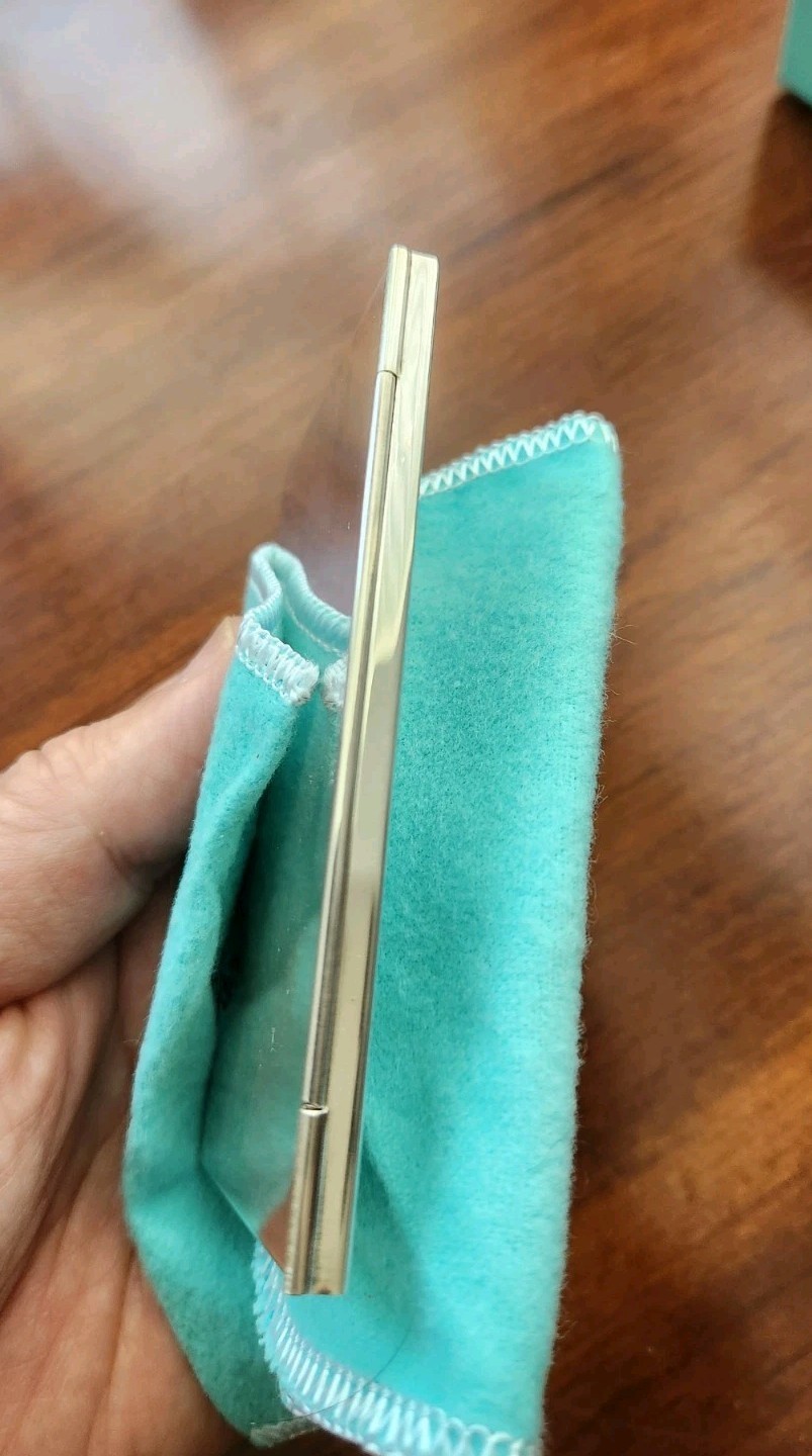 Tiffany & Co. Sterling Silver Business Card Case Holder In Pouch And Box No Mono