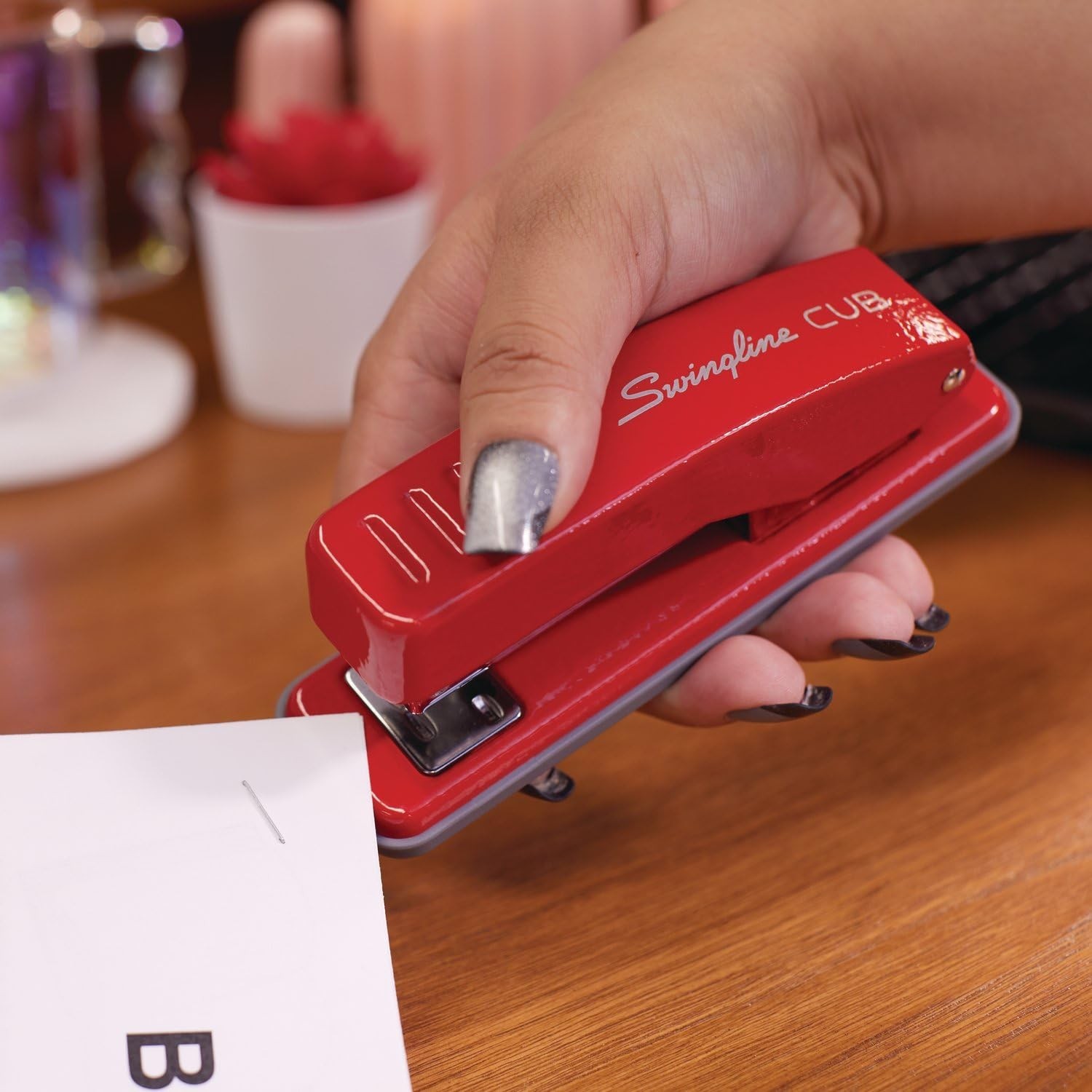 Compact Desktop Stapler Metal 20 Sheet Capacity Office Paper Fastener Tool USNew