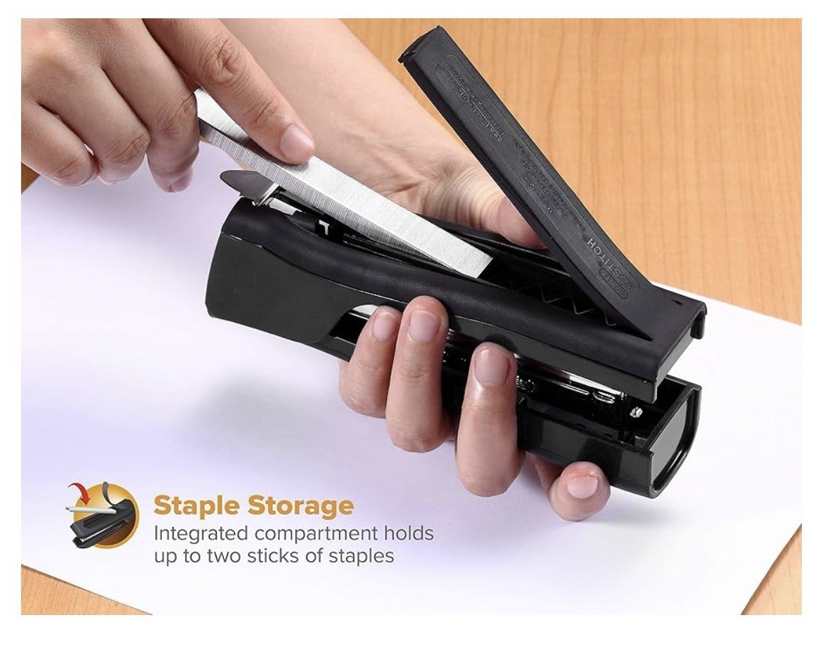 Bostitch Office Eco-Friendly Dynamo 4 in 1 Standup Stapler, Includes 420 Staples