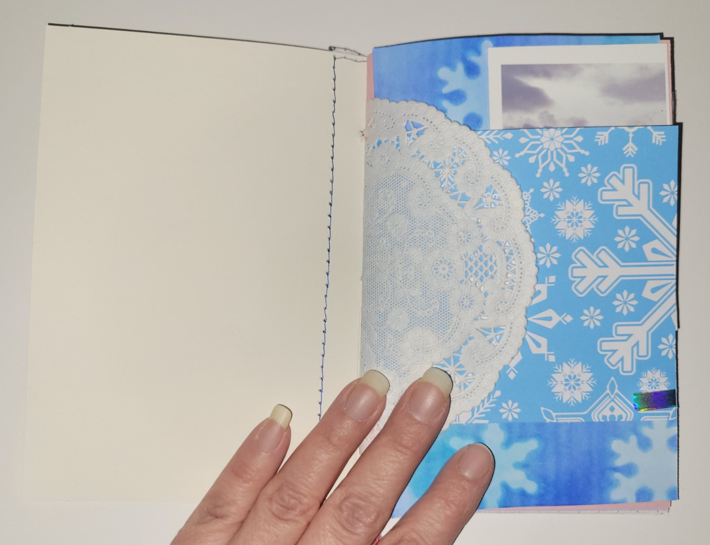 Handmade Mini Greeting Card Junk Journals 2-pack Winter Pastel