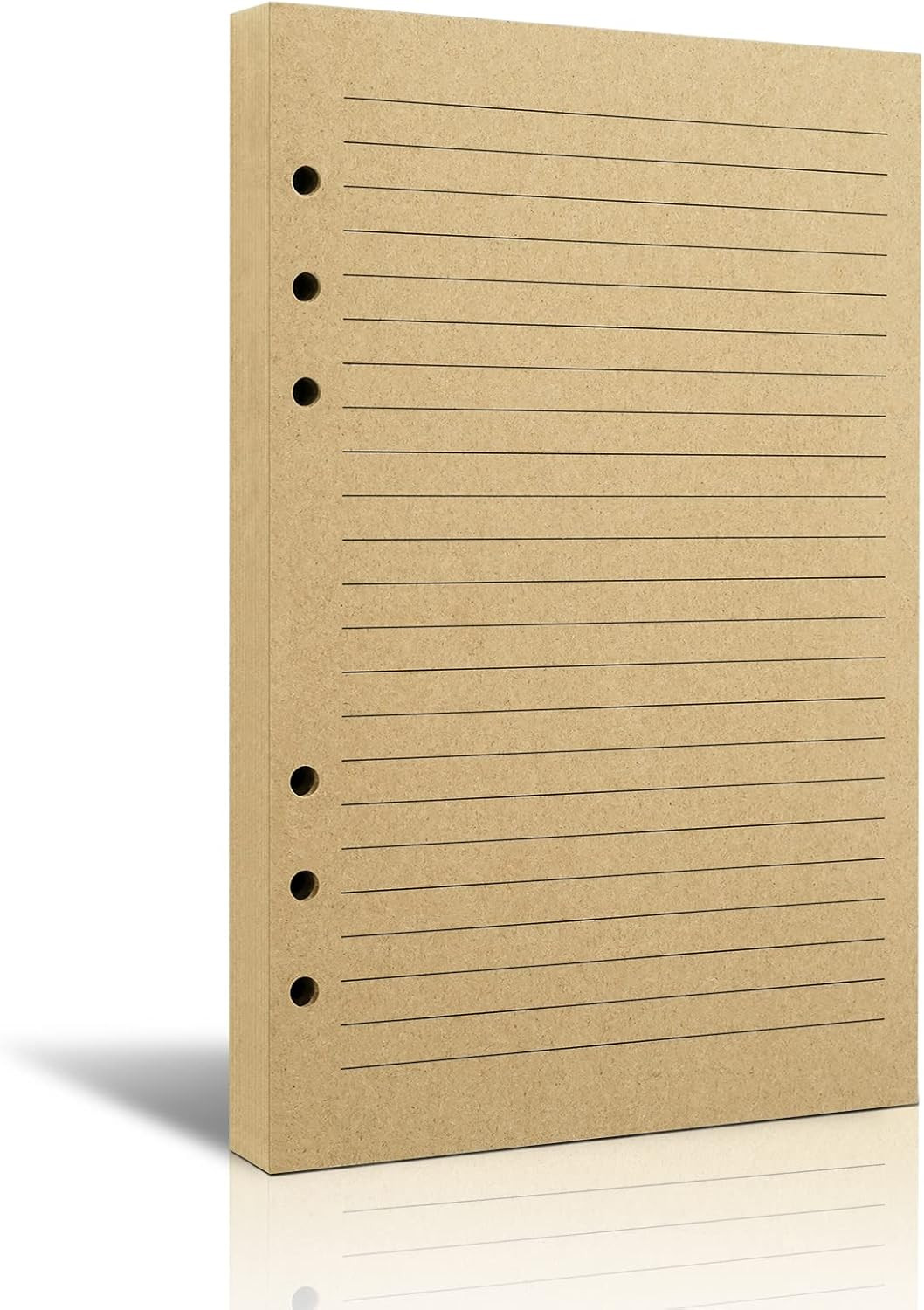 A5 Lined Vintage Refillable Paper, Retro A5 Binder Refills Paper for 6-Ring Bind
