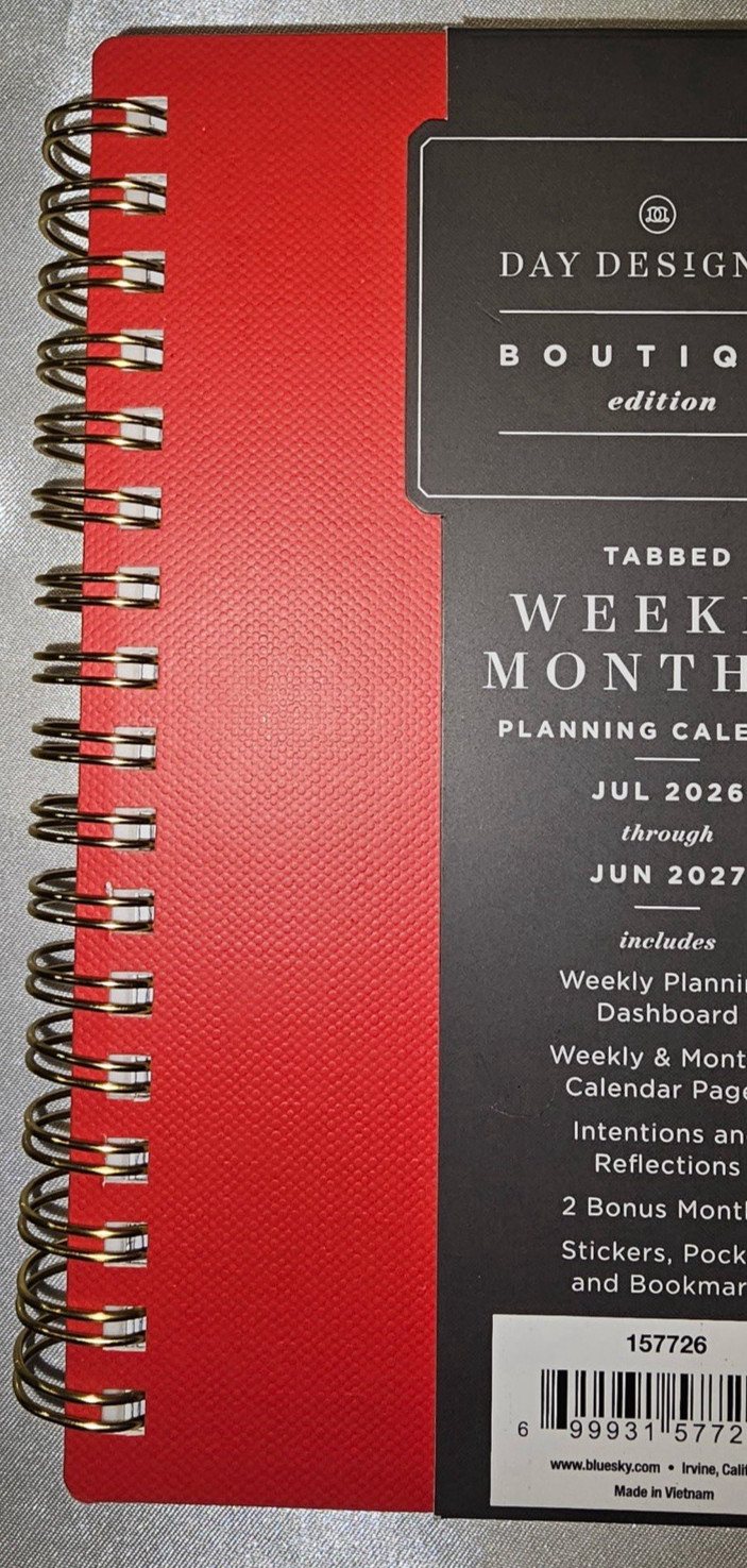 2026-2027 Blue Sky Day Designer Boutique Academic W&M Planner (4″ x 6″)