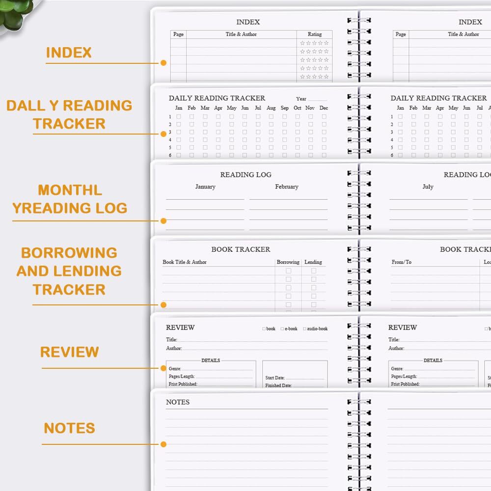 Reading Journal – Review and Track Your Reading Progress with 72 Book Reviews…