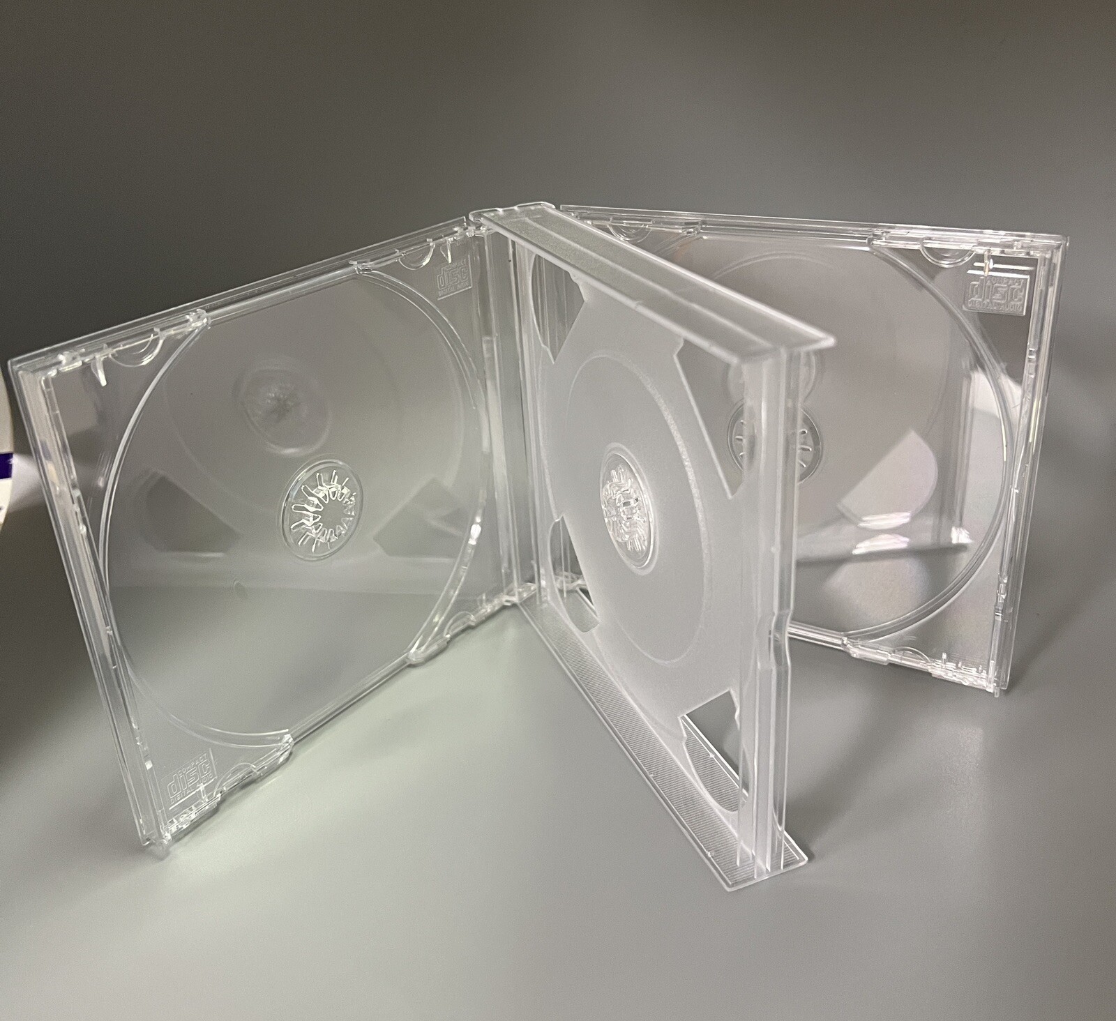 SALE! 2 24MM MULTI-4 QUAD CD DVD CASES WITH CLEAR TRAY GF4, FREE SHIPPING