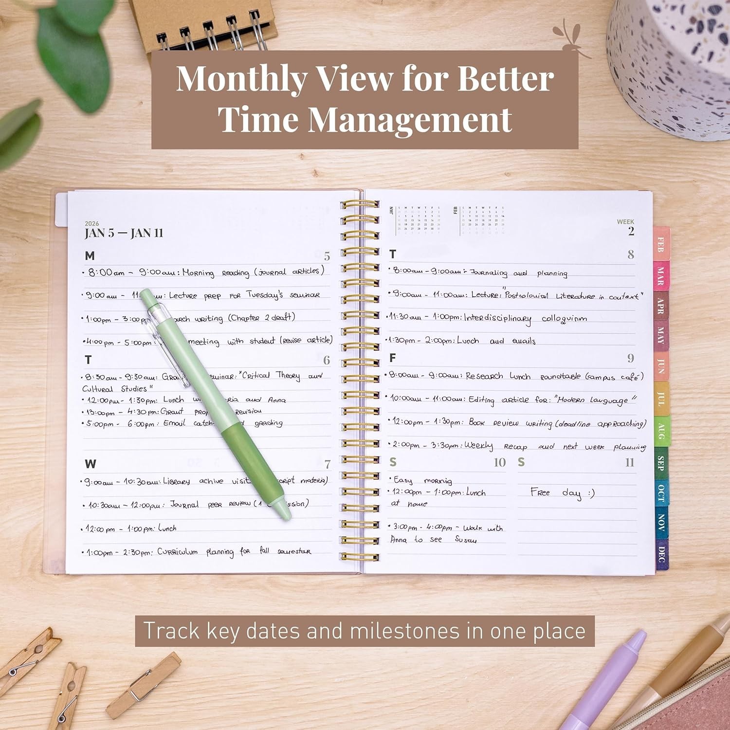 Rileys 2026 Planner, Agenda Planner With Weekly And Monthly View, Daily Agend…