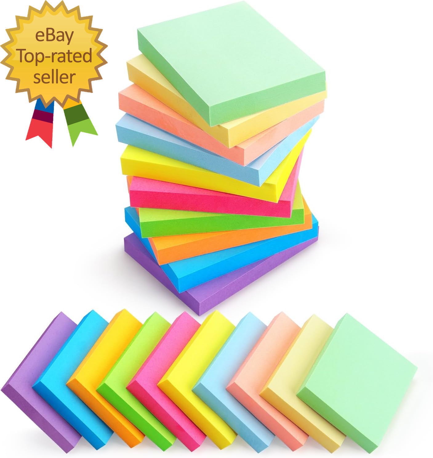 1.5X2 Self-Stick Notes 10 Bright Multi Colors 20 Pads 100 Sheet Pad in unique