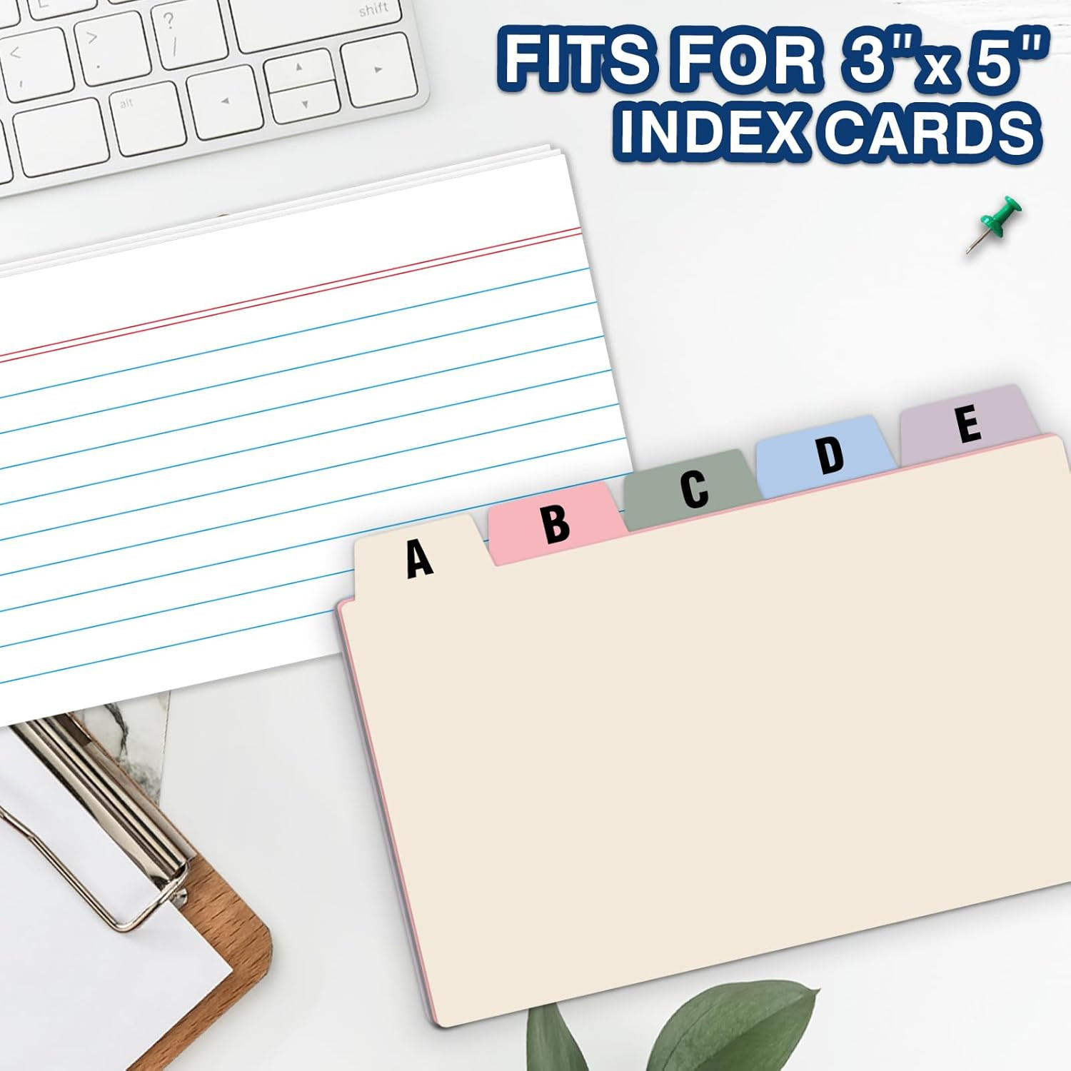 3X5 Plastic Index Card Dividers, Morandi Colors, Heavyweight Poly Index Card Gui