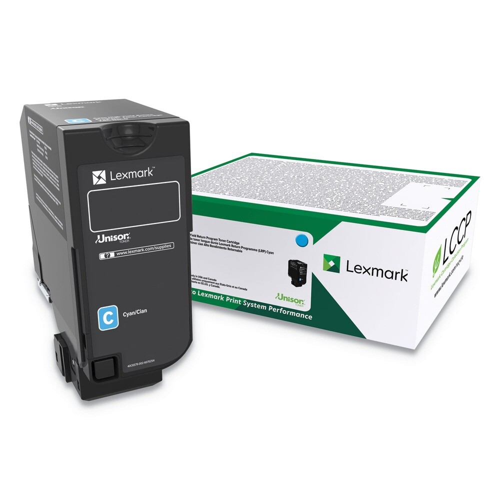 Lexmark 74C0HCG 12,000 Page-Yield High-Yield Toner – Cyan New