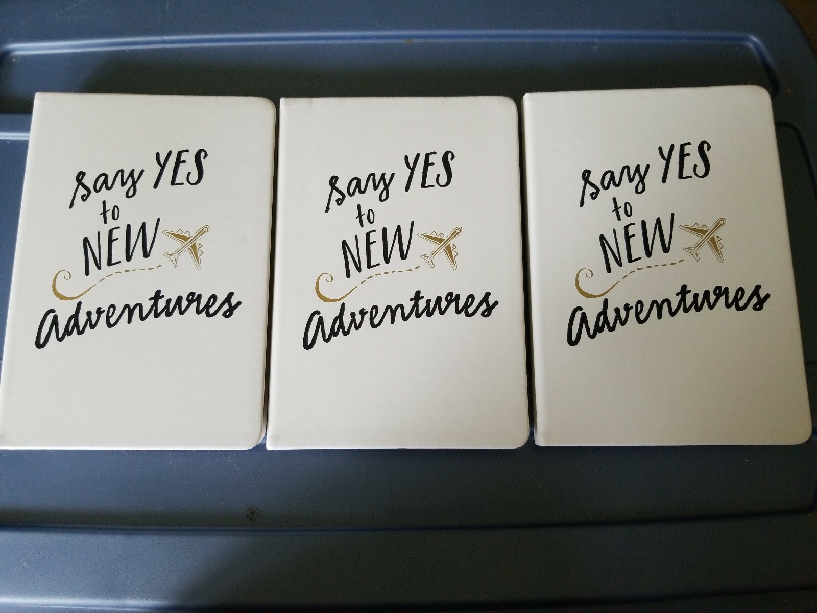 New Lot Of 3 Eccolo Journals Say Yes To NEW Adventures 8 1/4″ X 5 3/4″