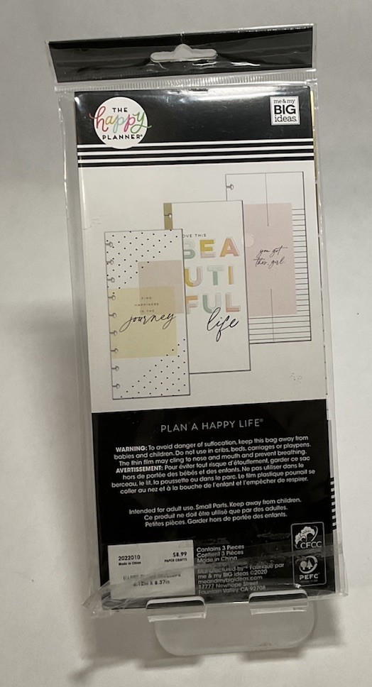 Happy Planner You Got This Girl Plastic Envelopes, 6.12″ x 8.37″, Pack of 3