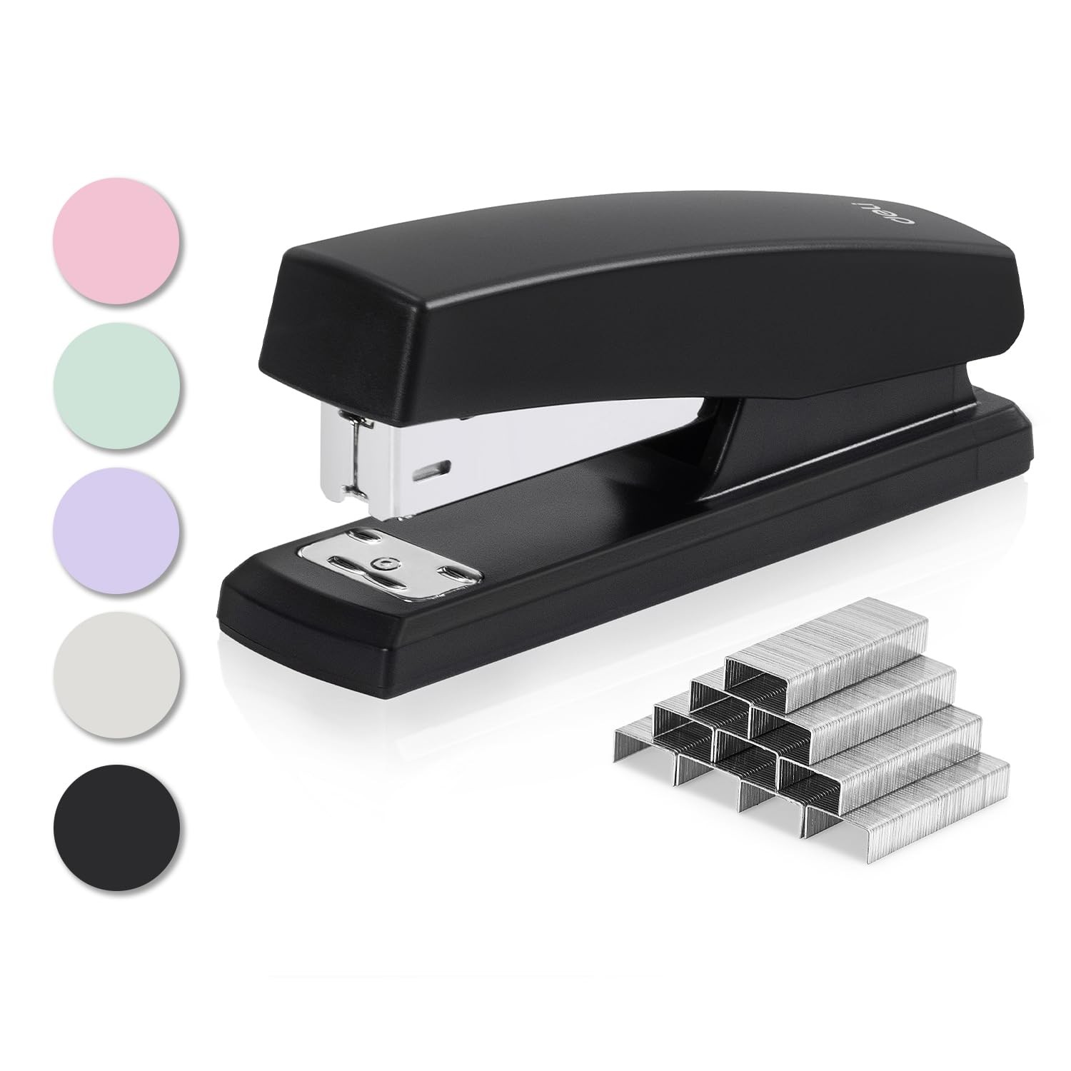 Deli Stapler, Desktop Staplers with 640 Staples, Office 25 A2-black