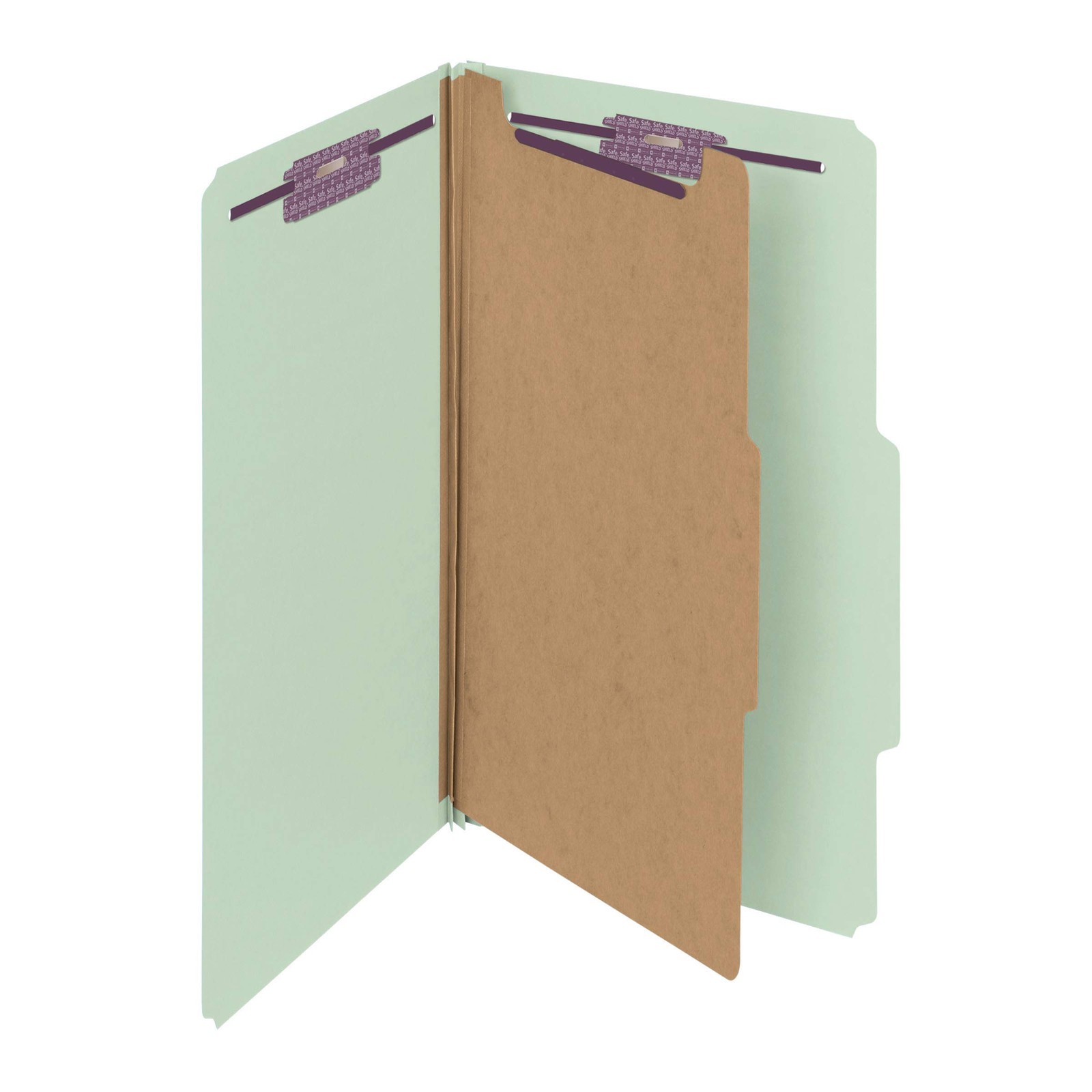 Smead Pressboard Classification File Folder with SafeSHIELD Fasteners, 1 Divi…