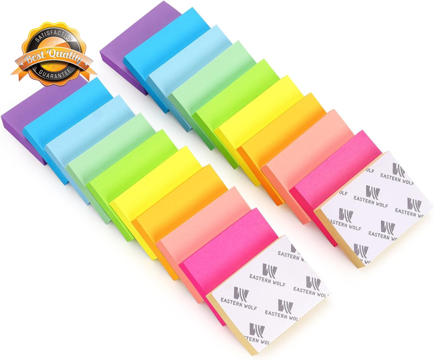 Sticky Notes 1.5 x 2 Inch 20 Pads 100 Sheets Multi Color 10 Pack