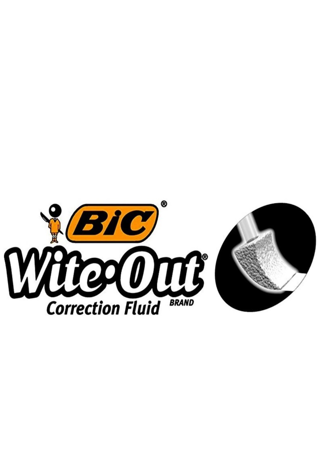 3-BIC WHITE OUT Cover-It Multi Purpose Pen & Ink Correction Fluid .7 fl oz 20ml