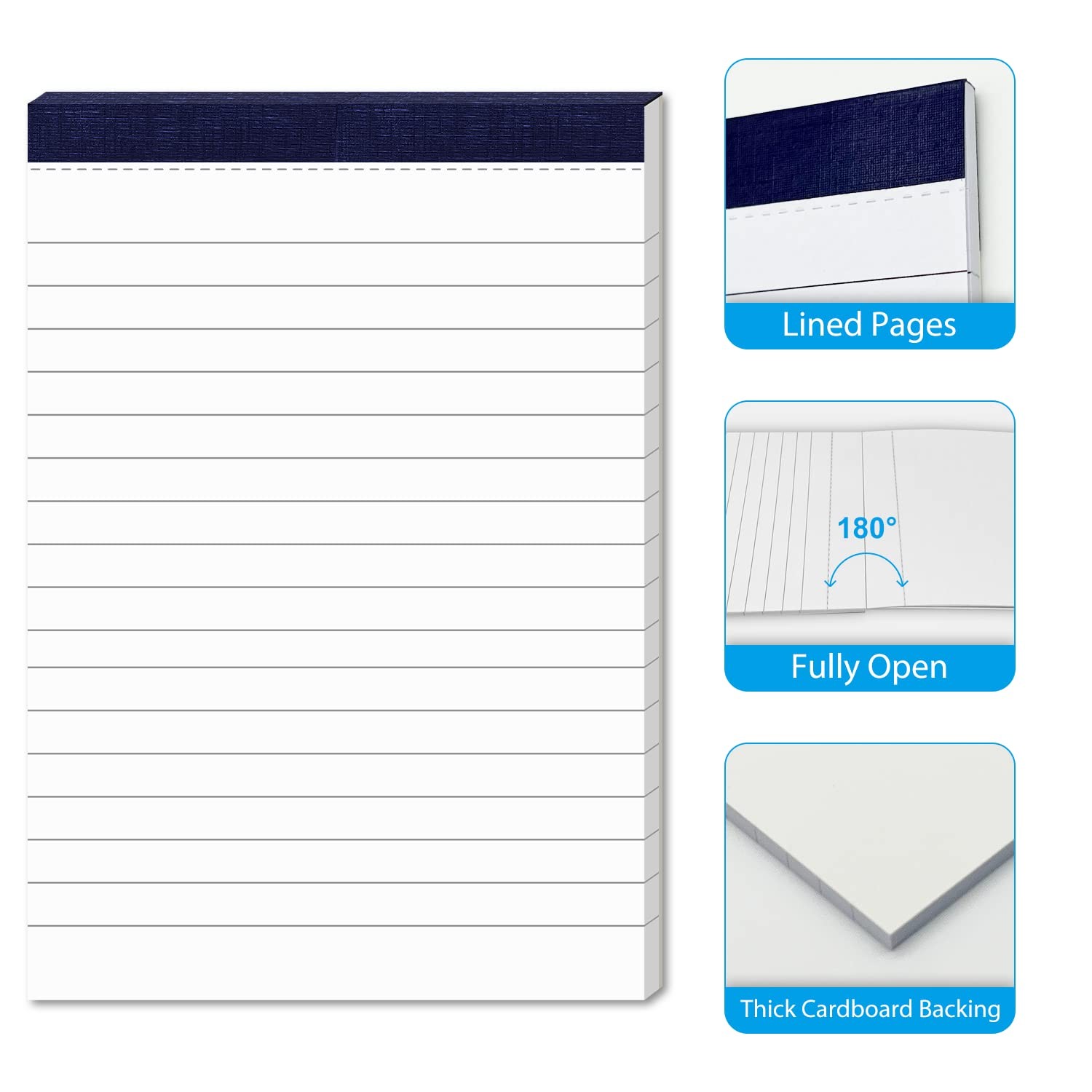 12 Pack Note Pads 4×6 Inch Small Lined Writing Memo Inch, White 12