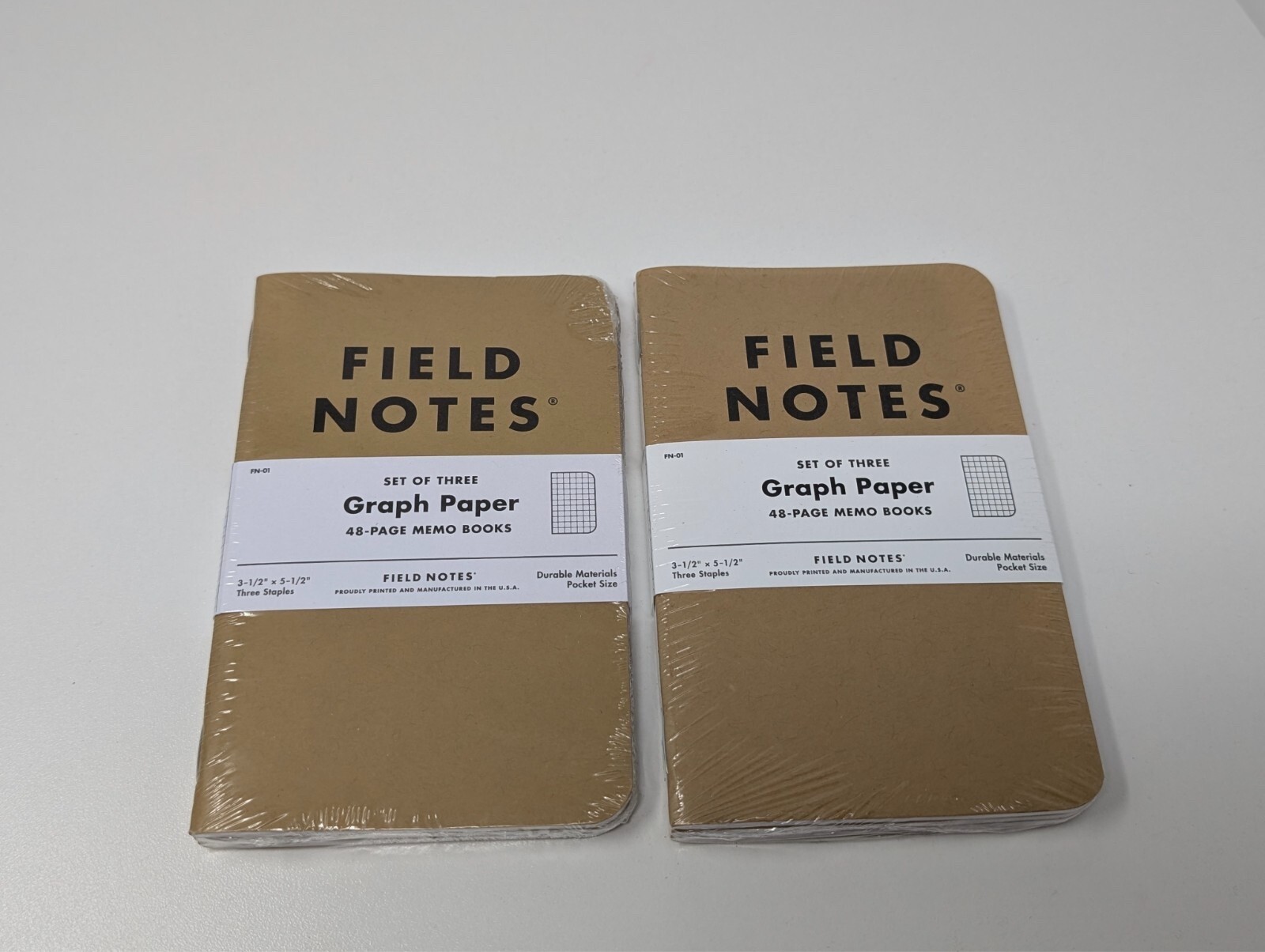 2x Sealed FIELD NOTES Graph Paper Memo Book Sets (6 Books in Total), 3.5″ x 5.5″