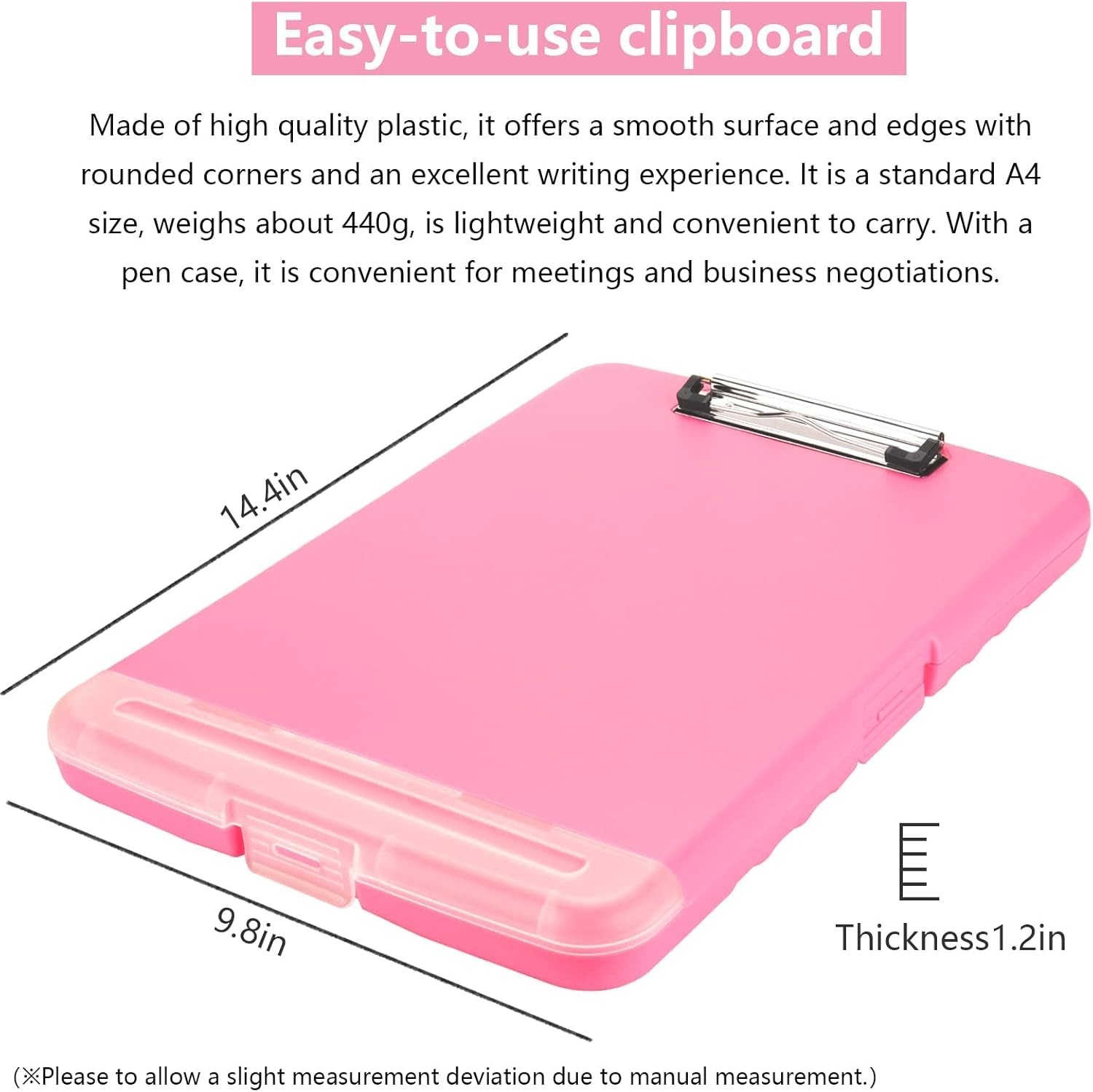 Plastic Clipboard with Storage, High Capacity Clip Boards 8.5×11 with Storage