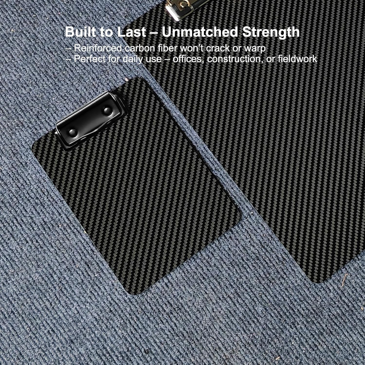 Carbon Fiber Clipboard 5X7 Inch – Mini Portable Writing Board for Pocket Use, Re