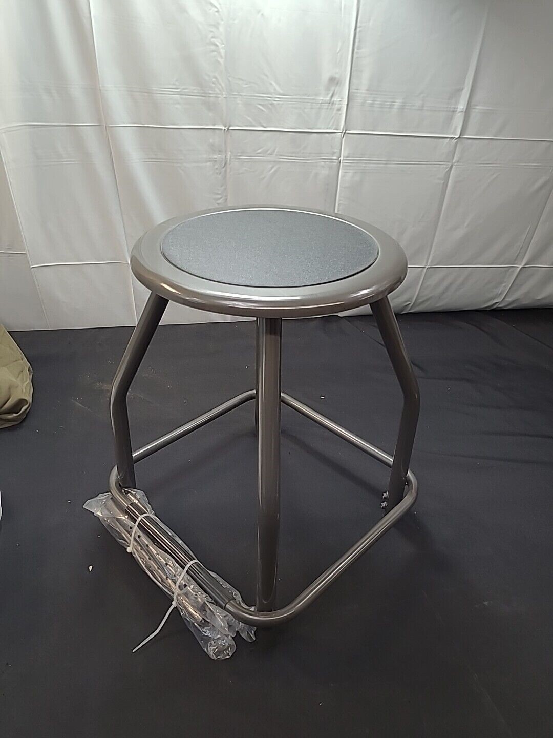 Safco 6666 Adjustable Height Diesel Stool-Polyurethane Seat-Powder Coated