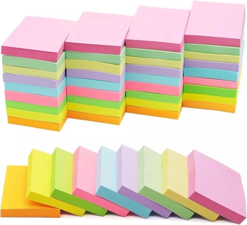 Post It Notes, Small Post It Notes, 1.5X2 Inches 36Pack Light Colors Self-Stick
