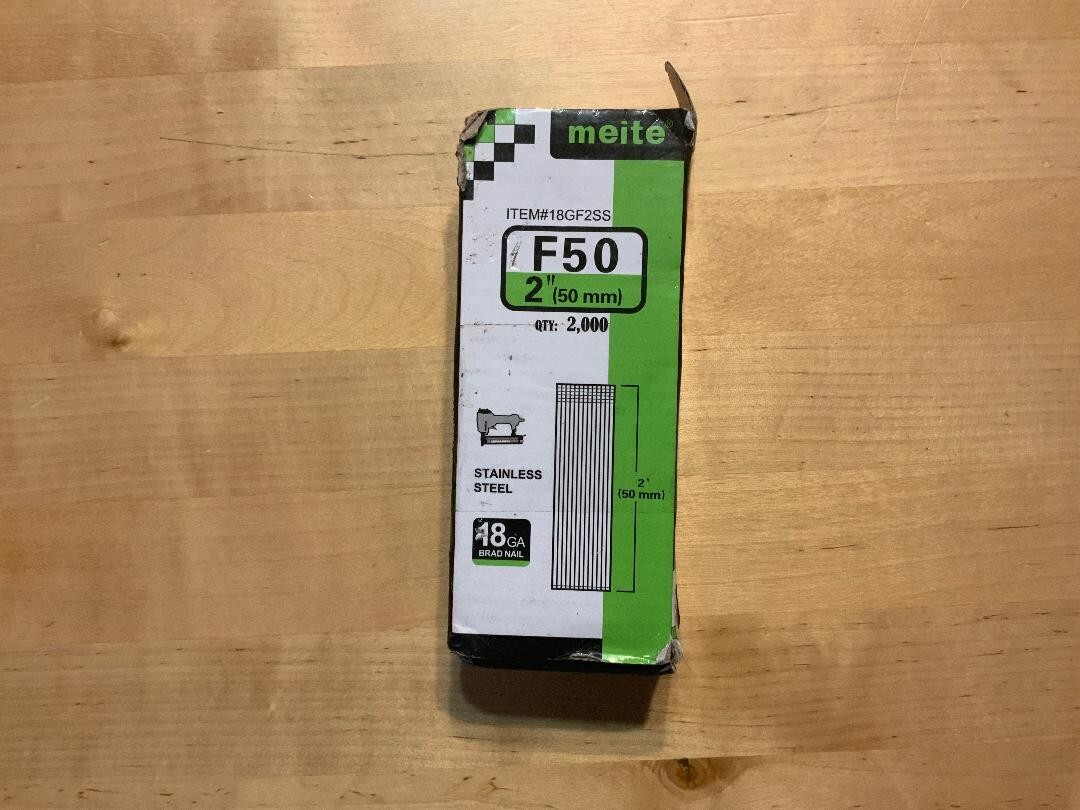 MEITE STAPLES F 50 48 GAUGE STAINLESS STEEL 2000 COUNT 1 BOX