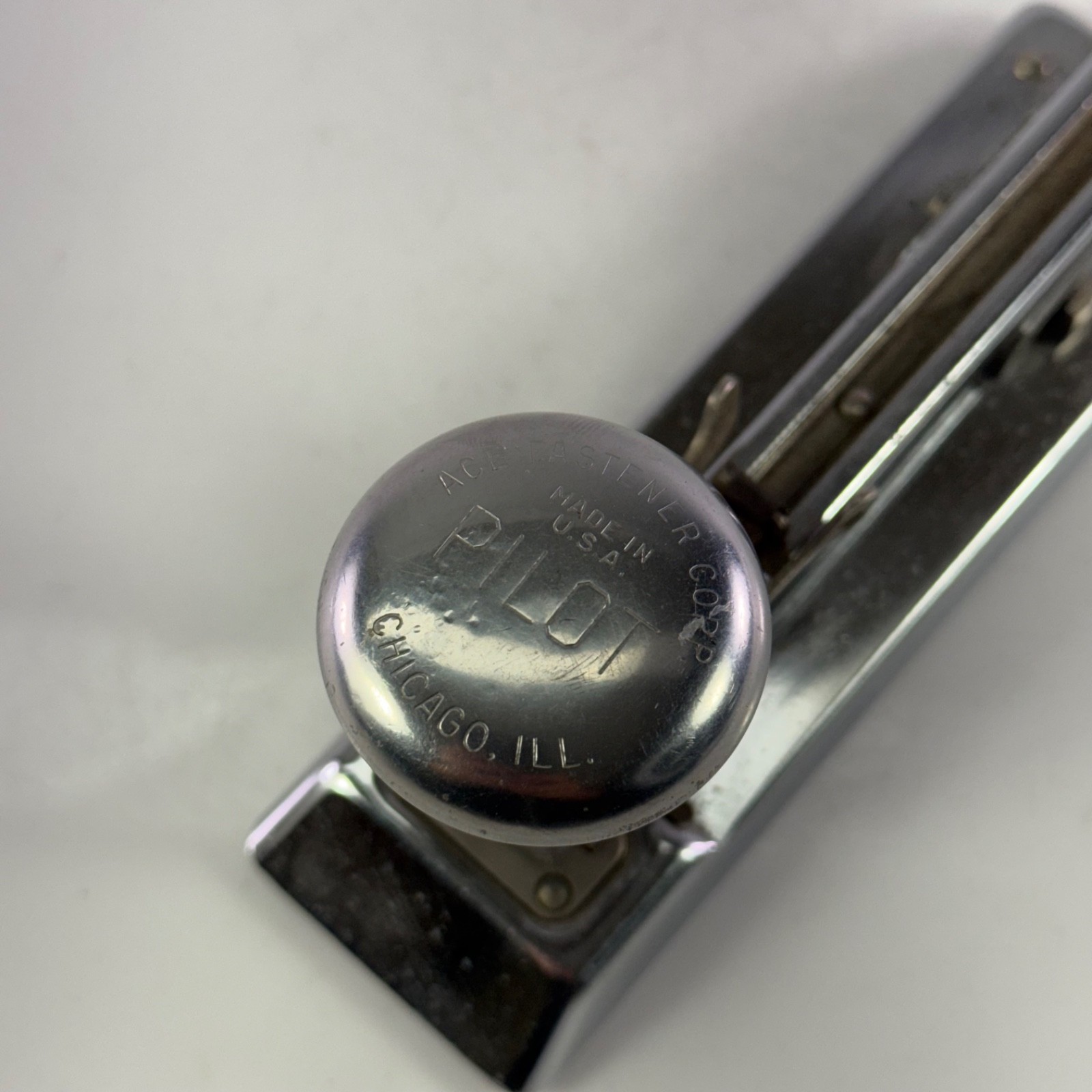 Vintage Pilot Stapler Ace Fastener Corp Chicago Illinois Model 402