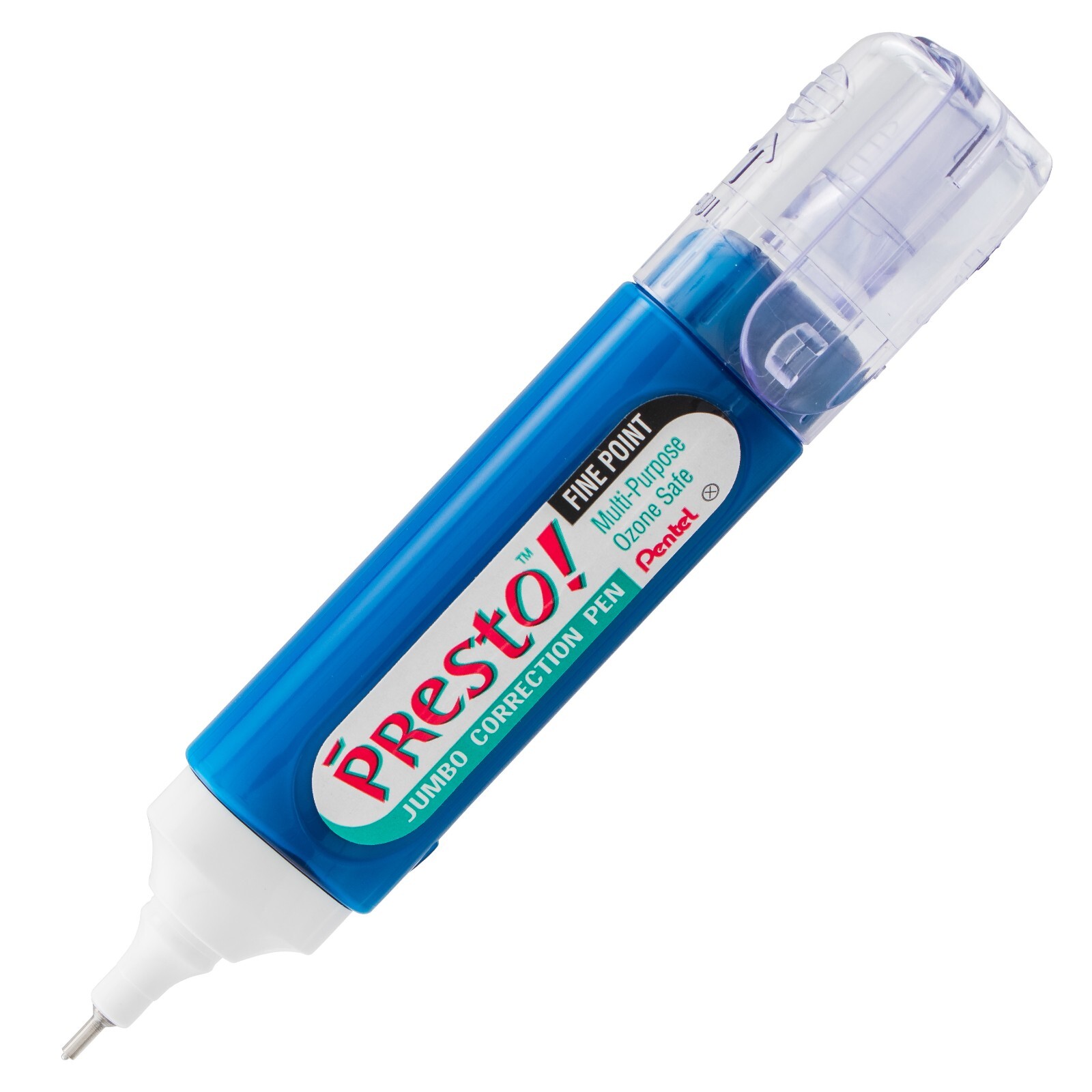 Pentel Presto Jumbo Correction Pen Fine Point, Metal Tip, 2-Pack (ZL31WBP2)