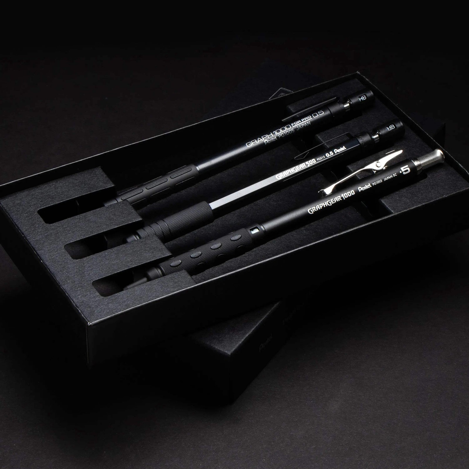 Pentel GraphGear/Graph Black Edition, Mechanical Drafting Pencils, Pentel 60th A