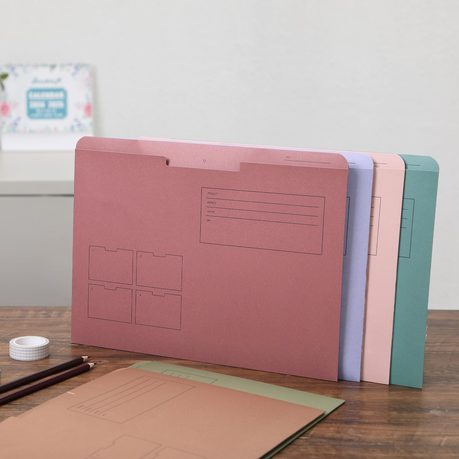 Paper Pocket File Folder, 6 Pack, Assorted Colors, Letter Size, File Jacket …