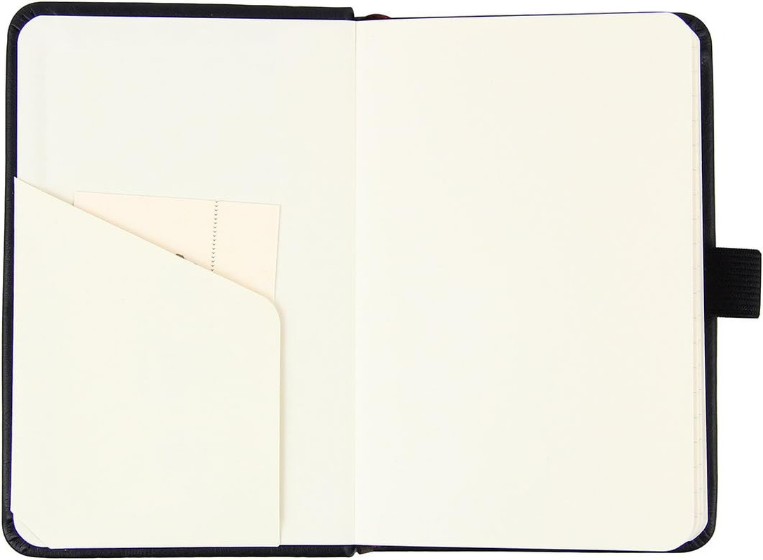 (2-Pack Pocket Notebook 3.5″ X 5.5″, Small Hardcover Journal with Pen Holder, In