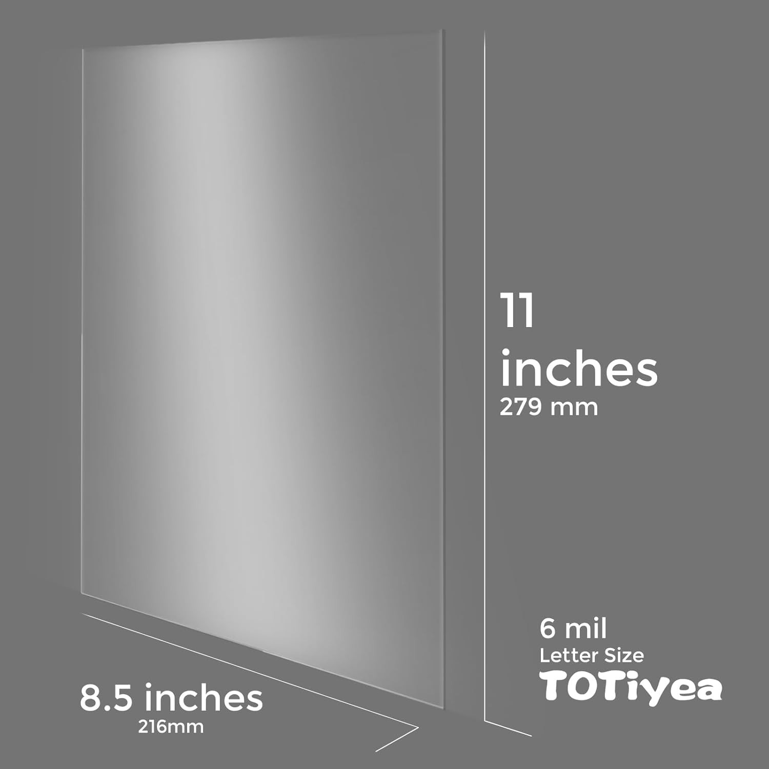 TOTiyea 200 Pack 6 Mil PVC Binding Presentation Covers, Clear 6 Mil,
