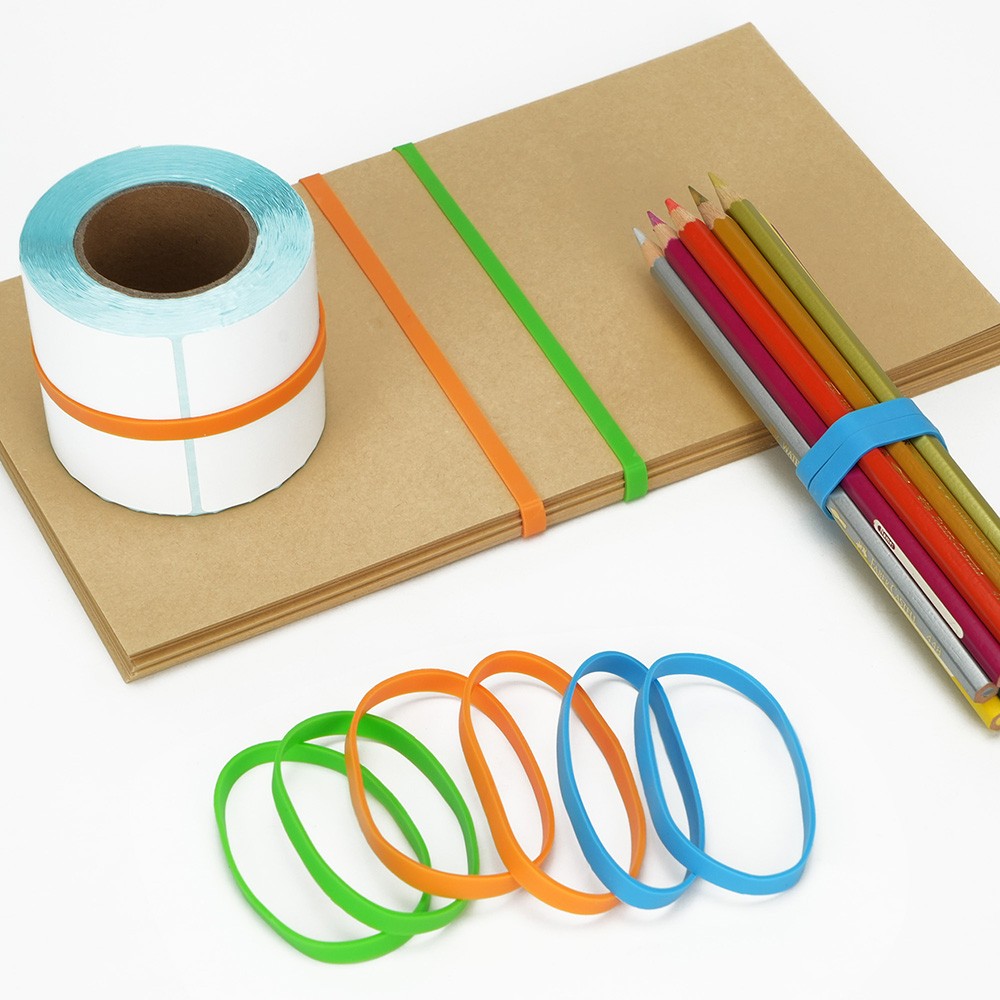 130x Rubber Bands Assorted Color Heavy Duty Rubber Bands for Office Supplies